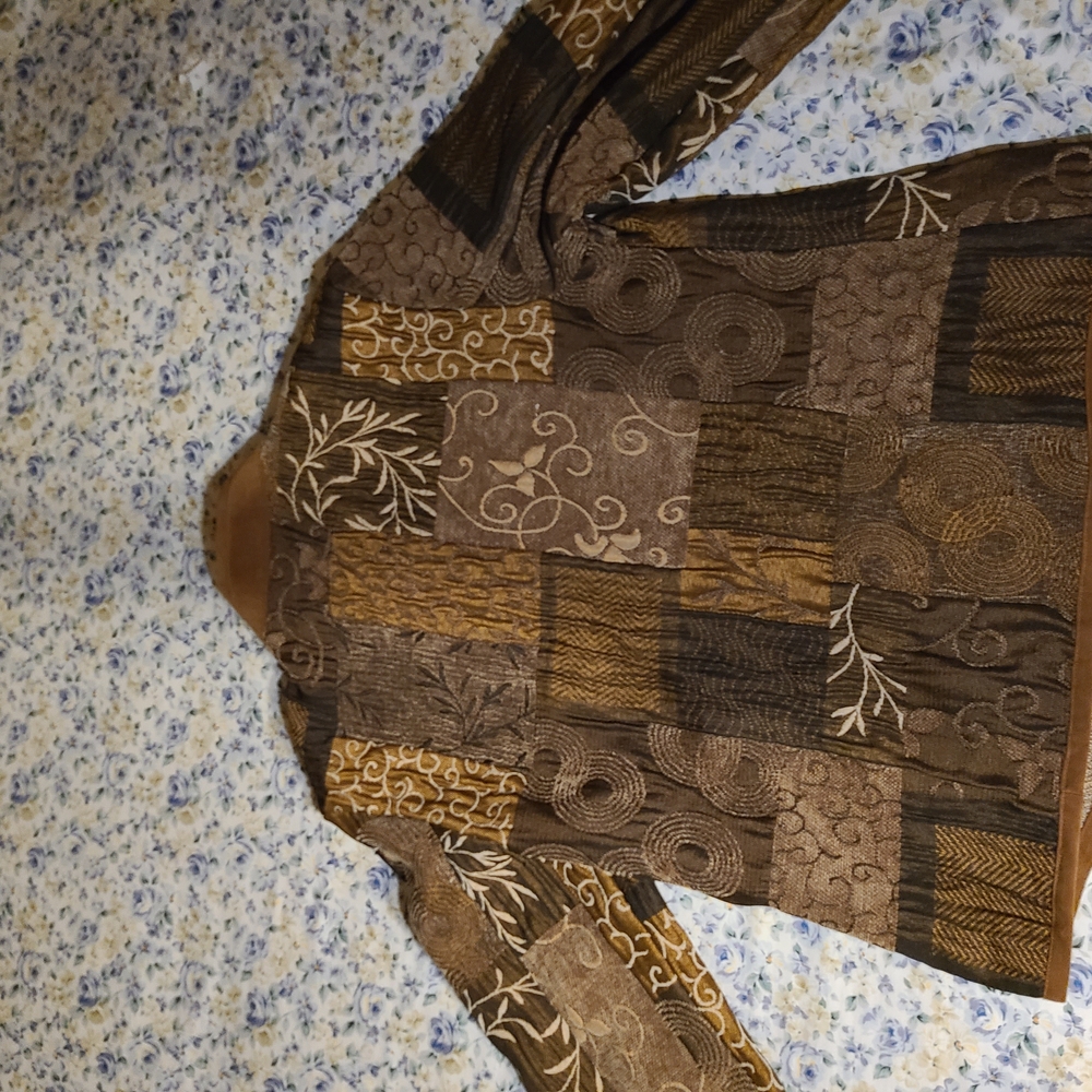 Patchwork Long Sleeve Jacket - image 1